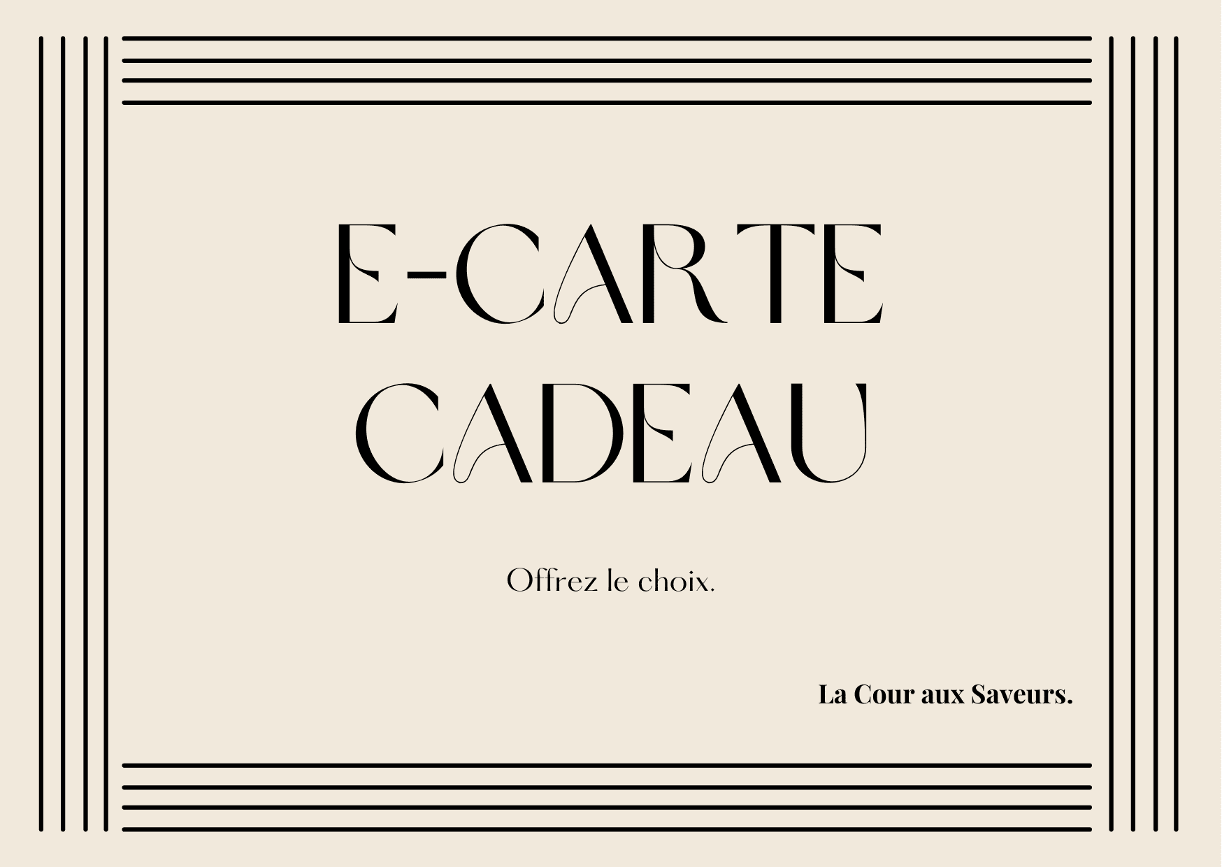 e-carte cadeau La Cour aux Saveurs e carte cadeau La Cour aux Saveurs